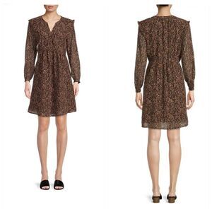 Beach lunch lounge Dress Womens size XXL Kelsea babydoll long sleeve chiffon New